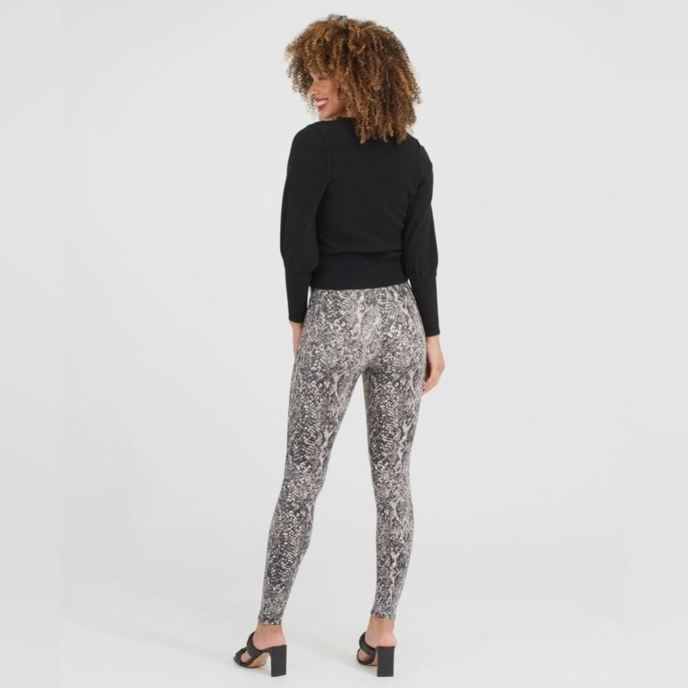 SPANX - Faux Leather Like Snake Shine Leggings